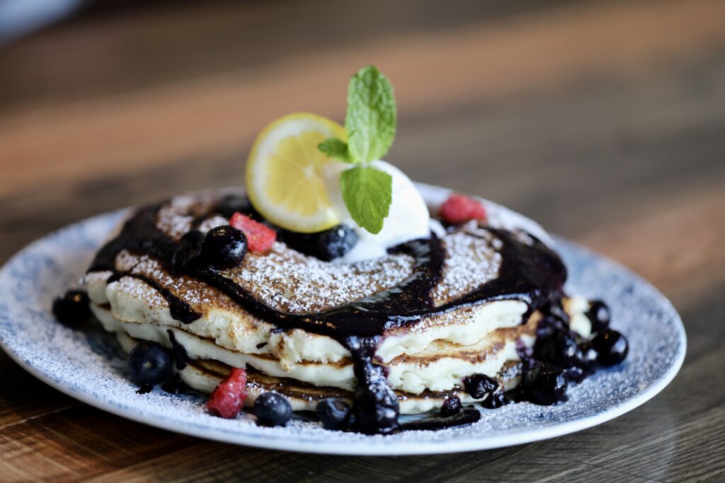 Powder at Waldorf Blueberry Lemon Pancakes