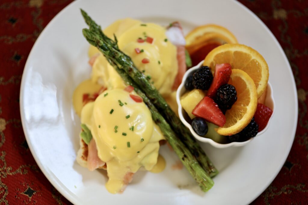 Blue Boar Inn Eggs Benedict