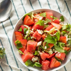 Watermelon, Cucumber, and Feta Salad