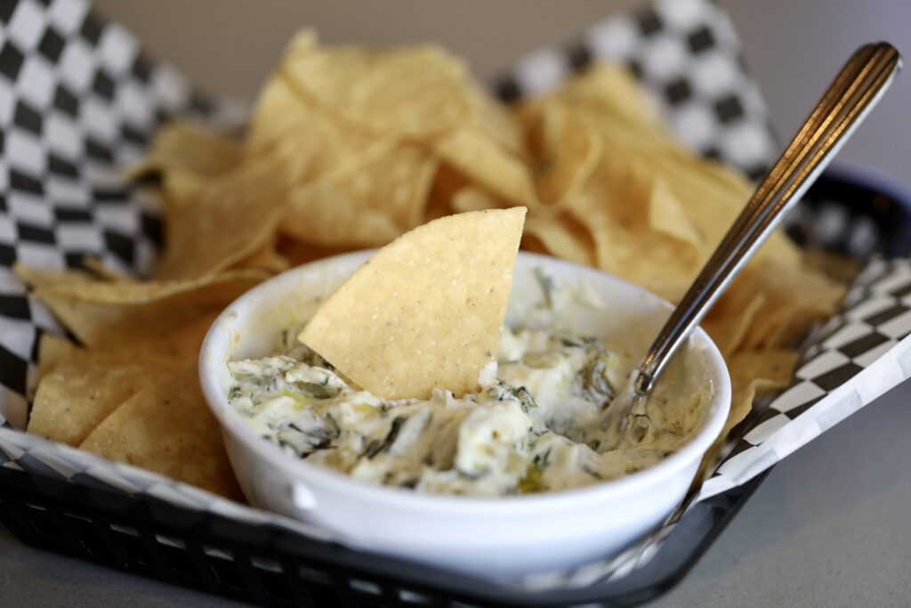 The Spur's Warm Artichoke Spinach Dip